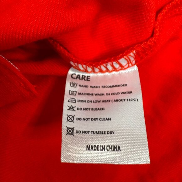 NWT MANGOPop Red Long Sleeve V-Neck Bodysuit Size S - Picture 3 of 5